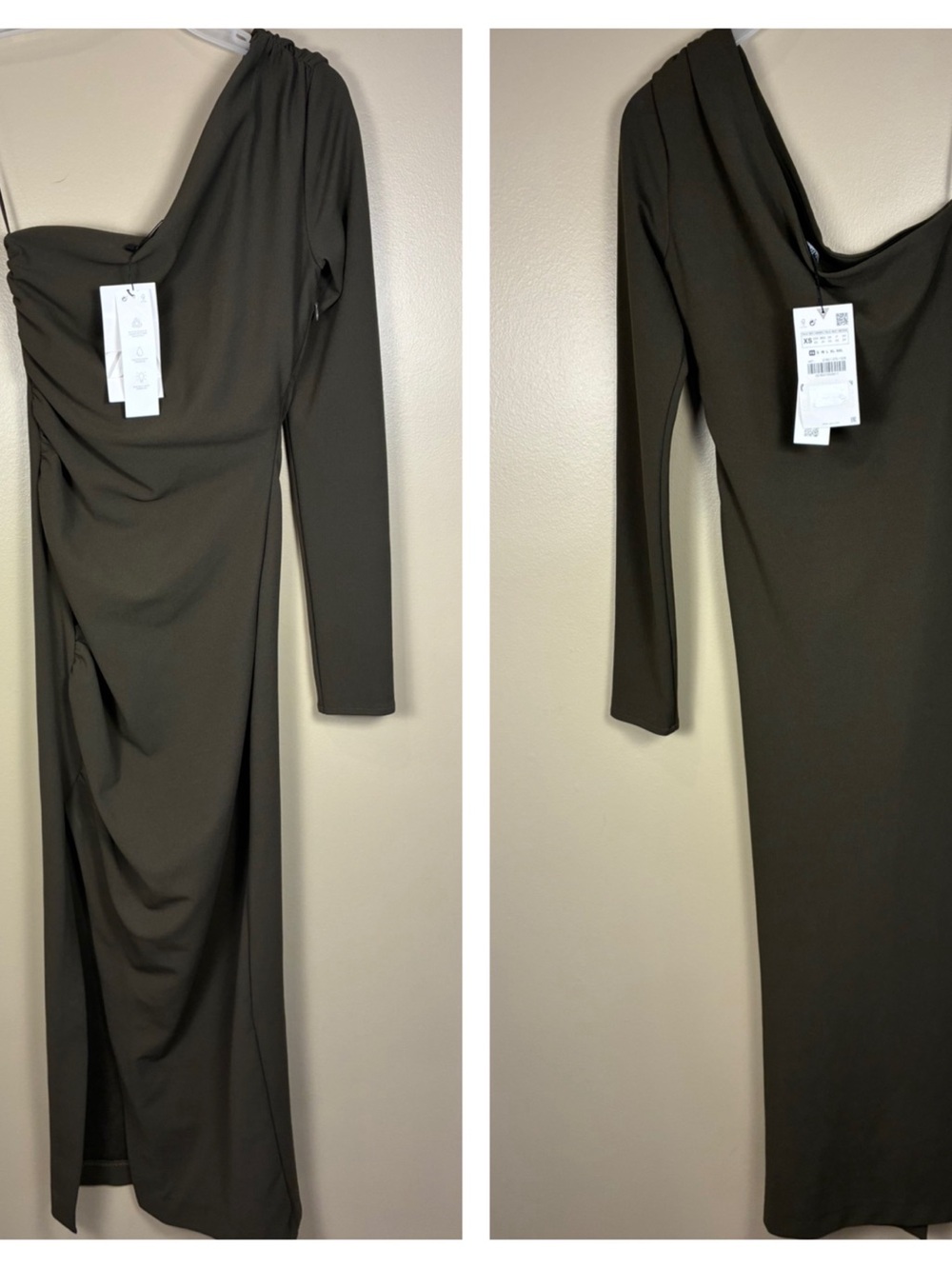 ZARA One Sleeve Cocktail Maxi Dress
